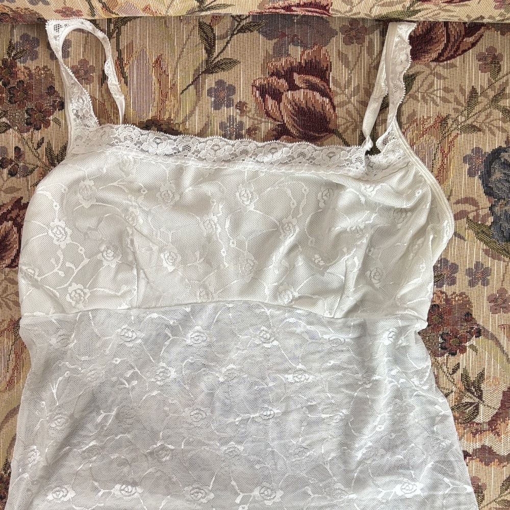 Vassarette White Lace Camisole